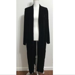 Eileen Fisher Velvet Shawl Collar Jacket in Black